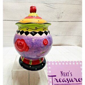 Certified International Sue Zipkin ROSE GARDEN Small Lidded Ceramic Canister